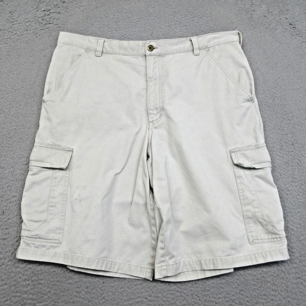 Lee Dungarees Can't Bust Em Men 38 White Cargo Short Cotton Y2K Baggy Streetwear